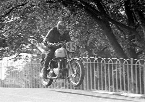 Images Dated 13th May 2021: Ray Harrison (Triumph) 1950 Senior Manx Grand Prix