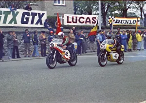 Steve Murray Collection: Ray Knight (Honda) & Steve Murray (Yamaha) 1974 Formula 750 TT