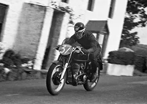 Images Dated 3rd July 2018: Ray Laurent (AJS) 1953 Junior TT