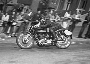 Images Dated 27th September 2020: Ray Laurent (AJS) 1953 Junior TT