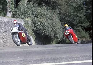 Images Dated 16th June 2022: Ray Wales (Norton) and John Samways (Norton) 1967 Senior Manx Grand Prix