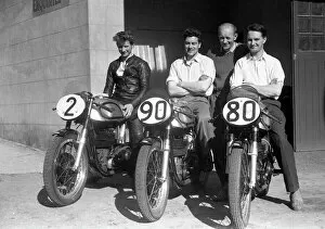 Bob Dowty Gallery: Reg Deardens team 1958 Manx Grand Prix