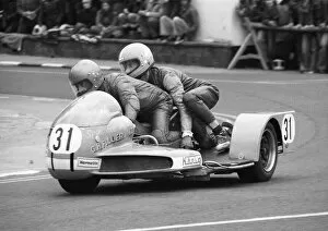 Images Dated 9th July 2021: Reg Spooncer & Dennis Smith (Konig) 1977 Sidecar TT