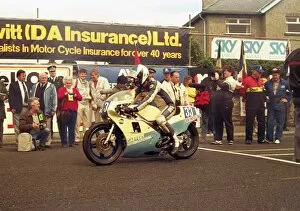 Images Dated 29th October 2016: Rene Rasmussen (Yamaha) 1987 Junior TT