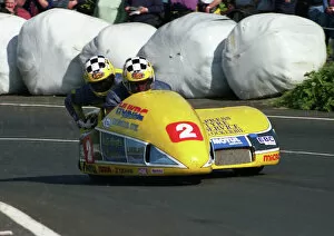 Dave Molyneux Collection: Rob Fisher at the Gooseneck, 1999 Sidecar B TT