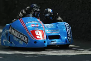Rob Handcock Collection: Rob Handcock & Basil Bevan (Shelbourne Honda) 2013 Sidecar TT