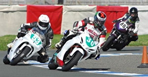 Images Dated 16th April 2016: Rob Nelson (Suzuki) Billy Cummins (Yamaha) April; Jurby