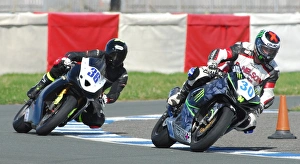 Images Dated 16th April 2016: Rob Nelson (Suzuki) Frankie Stennett (Triumph) April; Jurby