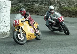 Images Dated 24th May 2020: Robert Stephens (Rotax and John Wells (Yamaha) 1985 Newcomers Manx Grand Prix