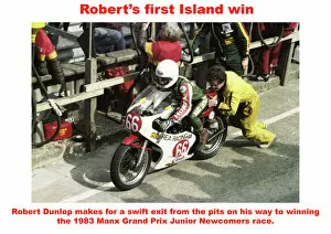 Robert Dunlop Collection: Roberts first island win
