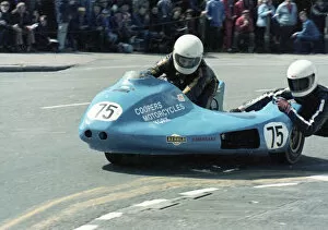 Images Dated 19th July 2020: Rod Bellas & Alan Fisher (Cooper Kawasaki) 1981 Sidecar TT