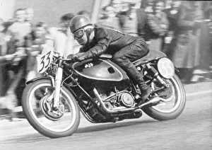Images Dated 11th March 2022: Rod Coleman (AJS) 1954 Junior TT