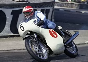 Rod Gould (Triumph) at Parliament Square; 1969 Production TT