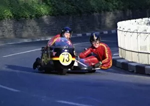 Images Dated 9th February 2018: Roger Aldous & Peter Lucock (Triumph) 1974 750 Sidecar TT