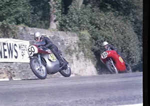 John Findlay Collection: Roger Greenwood (Tri-Manx) and John Findlay (Norton) 1967 Senior Manx Grand Prix