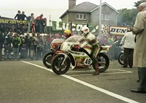 Roger Nicholls (Kawasaki) and Eddie Roberts (Ducati) 1979 Formula One TT