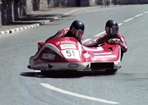 Images Dated 20th August 2020: Roine Larsson & Haikan Barkestag (Yamaha) 1982 Sidecar TT