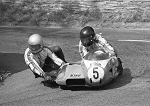 Images Dated 29th September 2013: Rolf Steinhausen & Wolfgang Kalauch (Busch Konig) 1975 Sidecar TT