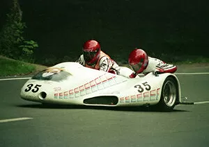 Images Dated 7th February 2018: Rolf Suess & Bruno Ulrich (Seymaz Junior Yamaha) 1987 Sidecar TT