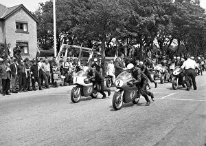 Images Dated 8th November 2016: Ron Chandler (Matchless) and Malcolm Uphill (Norton) 1967 Senior TT