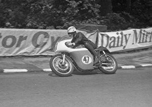 Images Dated 2nd August 2011: Ron Chandler at Quarter Bridge: 1965 Junior TT