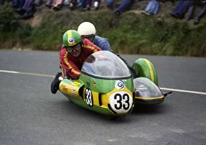 Images Dated 9th January 2020: Ron Coxon & Alan Gosling (BMW) 1974 500 Sidecar TT