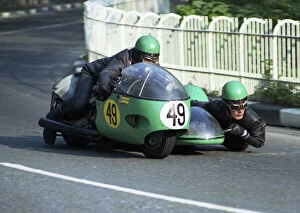 Images Dated 13th December 2016: Ron Coxon & Colin Newbold (BSA) 1969 750 Sidecar TT