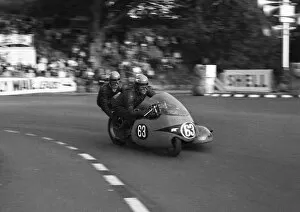 Images Dated 9th January 2020: Ron Coxon & D B Argent (Norton) 1966 Sidecar TT