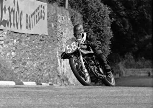 Images Dated 6th January 2021: Ron Jerrard (AJS) 1955 Junior Manx Grand Prix