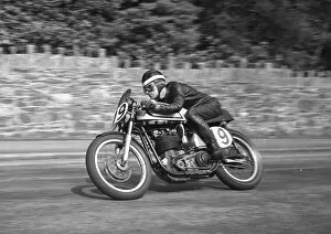 Images Dated 8th August 2018: Roy Boughey (Norton) 1957 Senior Manx Grand Prix