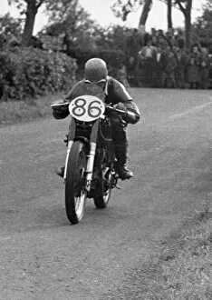 Images Dated 3rd May 2020: Roy Evans (AJS) 1951 Junior Ulster Grand Prix