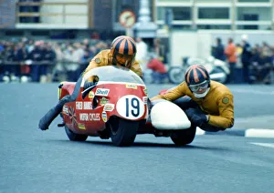 Roy Hanks Collection: Roy Hanks & Gerald Daniel (BSA) 1974 750sc TT