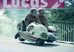 Images Dated 10th November 2020: Roy Hanks & Gerald Daniel (Imp) 1976 1000 Sidecar TT