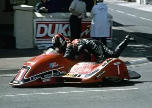 Images Dated 13th July 2011: Roy Hanks at Parliament Square; 1997 Sidecar Race A