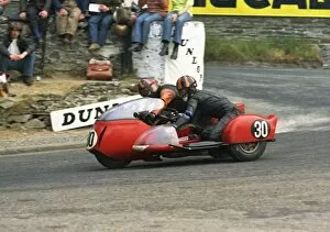 Images Dated 5th August 2016: Roy Hanks & Rose Arnold (BSA) 1970 500 Sidecar TT