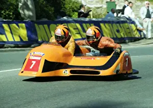 Tom Hanks Prints: Roy Hanks & Tom Hanks (NRTH Ireson) 1991 Sidecar TT