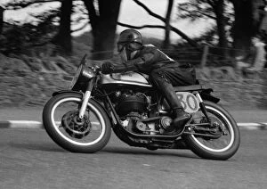 Images Dated 26th January 2019: Roy Mayhew (Norton) 1957 Senior Newcomers Manx Grand Prix
