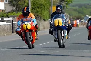 Alan Oversby Gallery: Roy Richardson (FCL Aermacchi) and Alan Oversby (Craven Norton) 2009 Pre TT Classic