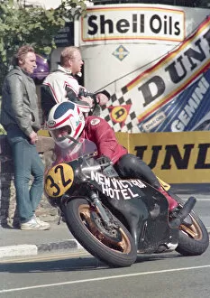 Images Dated 23rd July 2020: Russ Evans (Yamaha) 1987 Senior Manx Grand Prix