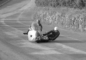 Images Dated 25th June 2020: Russ Hackman & P J Corris (BSA) 1960 Sidecar TT