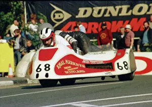 Images Dated 12th July 2019: Scott Renwick & Ricky Dumble (Yamaha) 1987 Sidecar TT