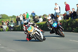 Images Dated 8th July 2015: Seamus Elliott (Kawasaki) and Paul Gartland (Kawasaki) 2015 Southern 100