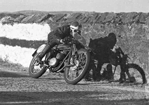Images Dated 4th August 2021: Me and My Shadow! Teddy Corlett (DOT) 1956 Southern 100