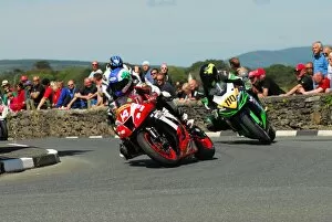 Andrew Dudgeon Collection: Si Fulton (Kawasaki) and Andrew Dudgeon (Suzuki) 2015 Southern 100