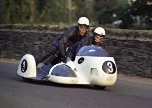Images Dated 15th December 2016: Siegfried Scahuzau & Wolfgang Kalauch (BMW) 1971 500 Sidecar TT
