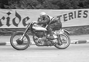 Images Dated 15th August 2022: Stan Cooper (Norton) 1951 Junior Manx Grand Prix