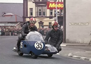 Images Dated 13th December 2021: Stan Nightingale & P Ogden (Norton) 1966 Sidecar TT