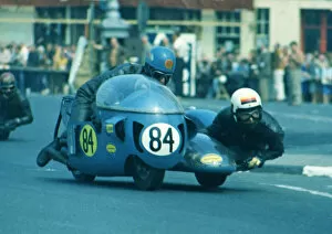Images Dated 18th October 2018: Stephen Downes & J Harris (Triumph) 1970 Sidecar 750 TT