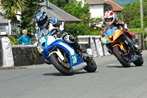 Images Dated 12th July 2012: Stephen McKnight (Suzuki) and Sam Dunlop (Kawasaki) 2012 Southern 100