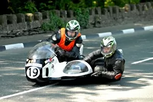 Images Dated 28th May 2012: Steve Dehoux & Viviane Groetembril (Windle Triumph) 2012 Pre TT Classic